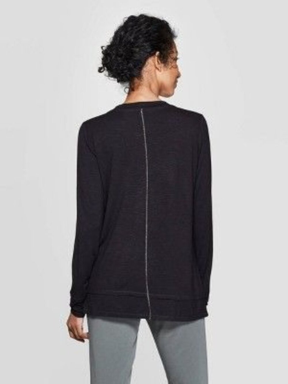 Knox Rose Womens Black Long-Sleeve Graphic Tee "Sparkle And Shine" S - Picture 2 of 7